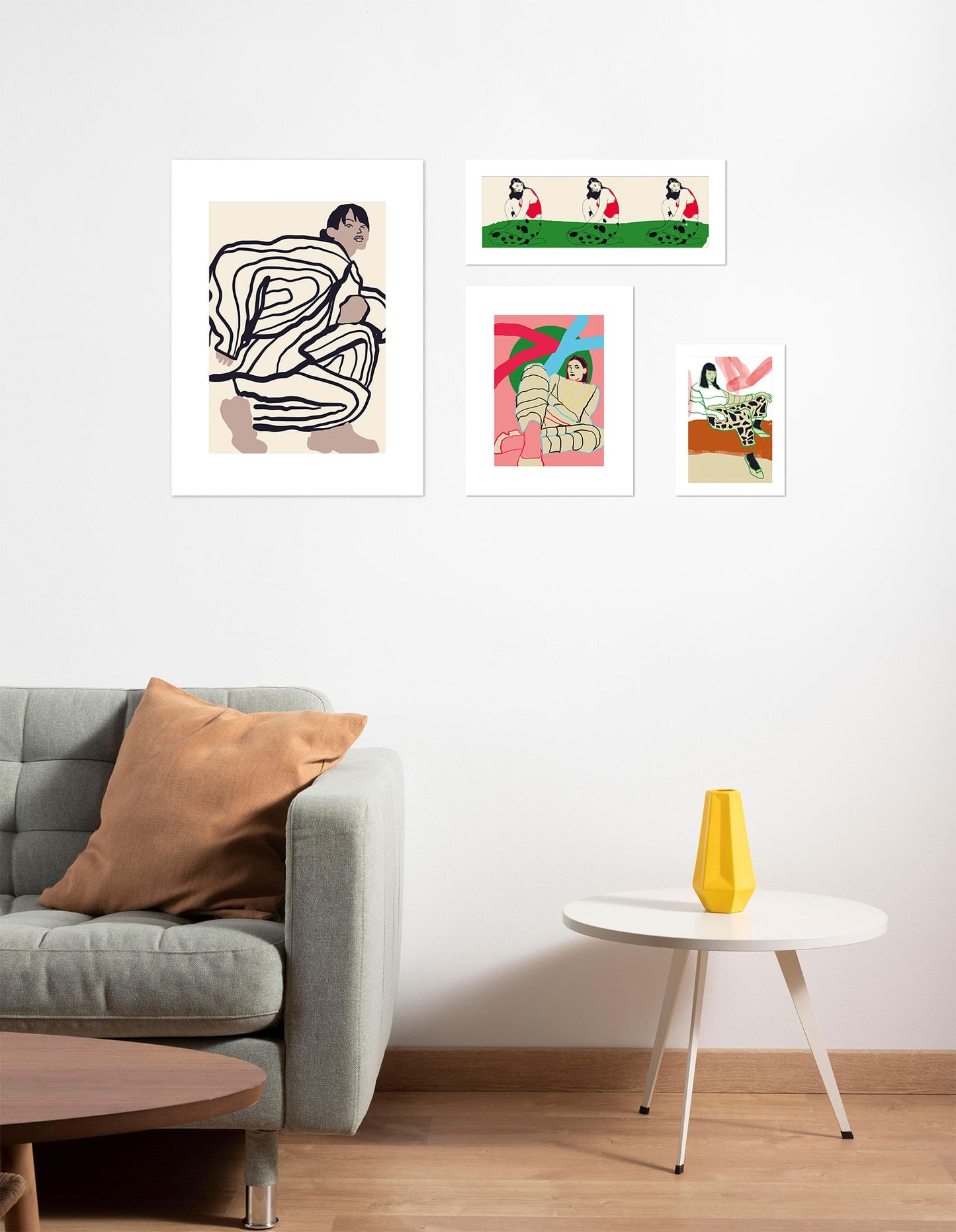 Arte Feminina Abstrata em Posters Exclusivos